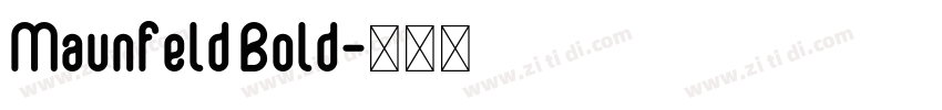 Maunfeld Bold字体转换
